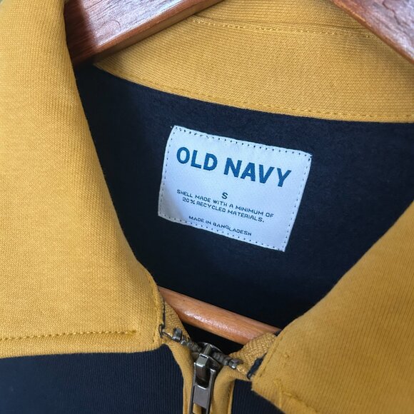 Old Navy Navy Blue Pullover Sweater w/ Gold Trim — Men’s Small (NWOT) - Picture 2 of 3